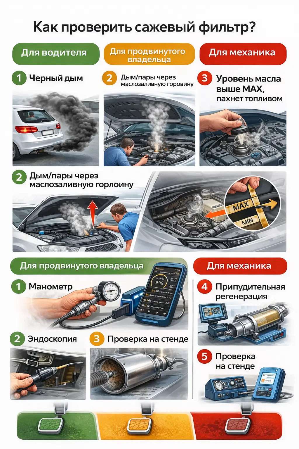 Как проверить сажевый фильтр (DPF/GPF): полное руководство для водителей и механиков