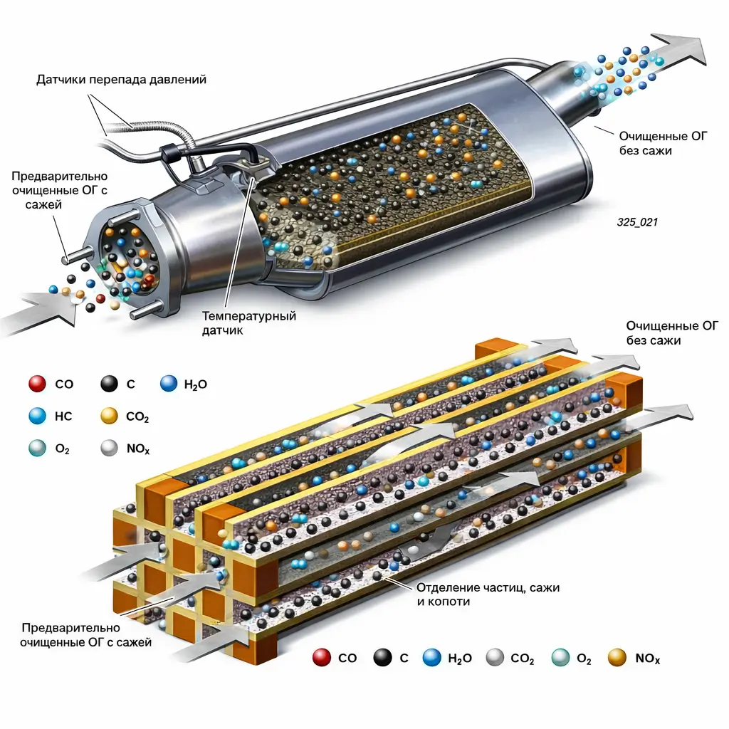 Как работает сажевый фильтр, зачем он нужен?